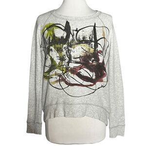 NEIMAN Marcus Target Proenza Schouler Graffiti Graphic Hi-Low Hem Sweatshirt